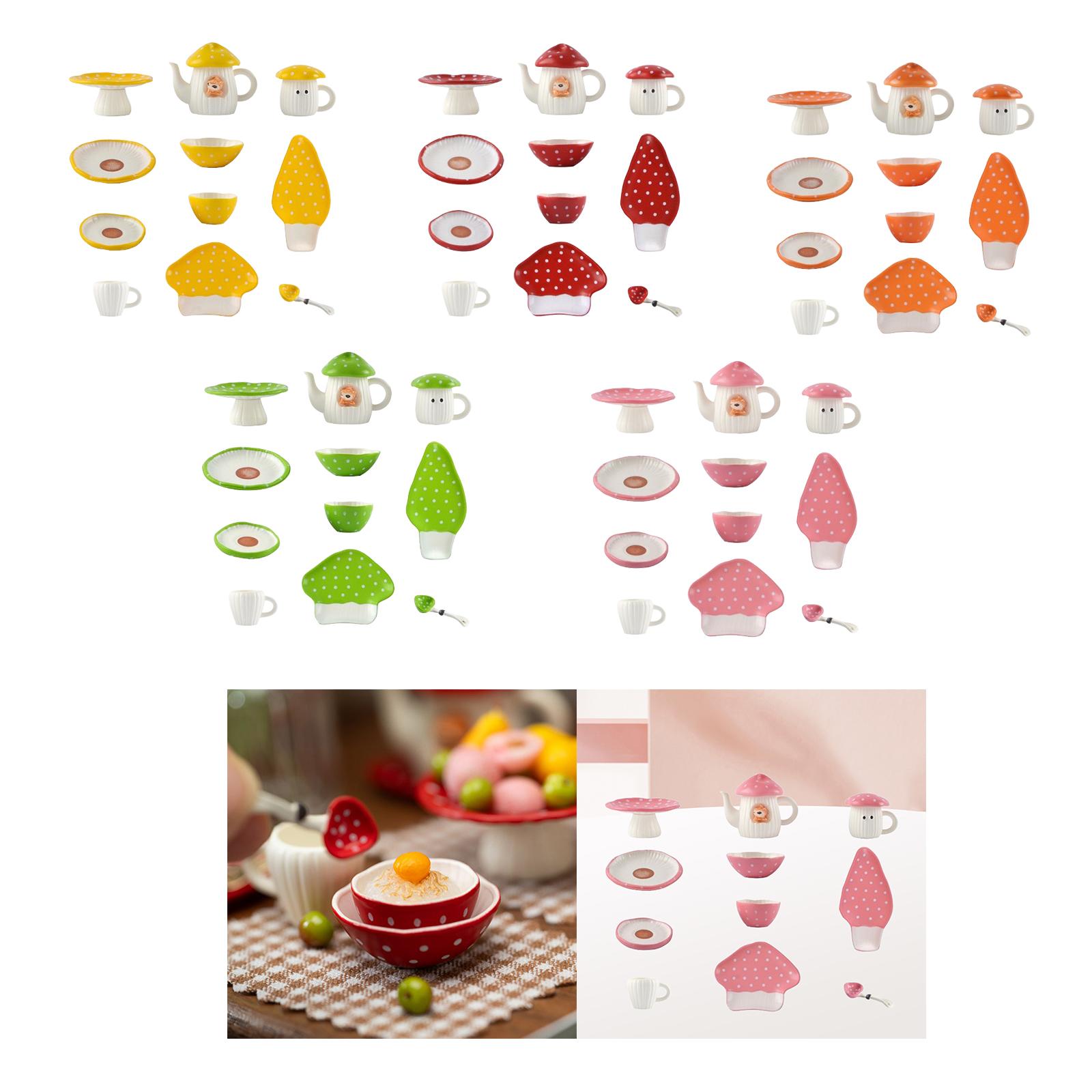 Play Kitchen Set - 인형의 집 식기류 1/6 역할놀이 장난감