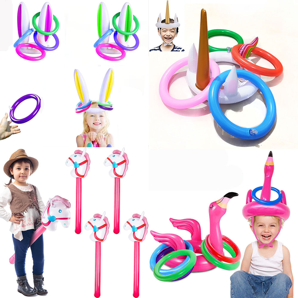 Kids Toys Horse - 풍선 말머리 스틱, 유니콘 레인보우 말