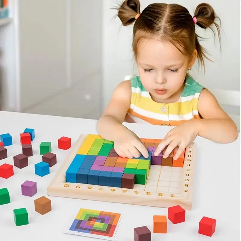 Kids Toys Under $10 - 몬테소리 색상 계산 빌딩 블록 나무