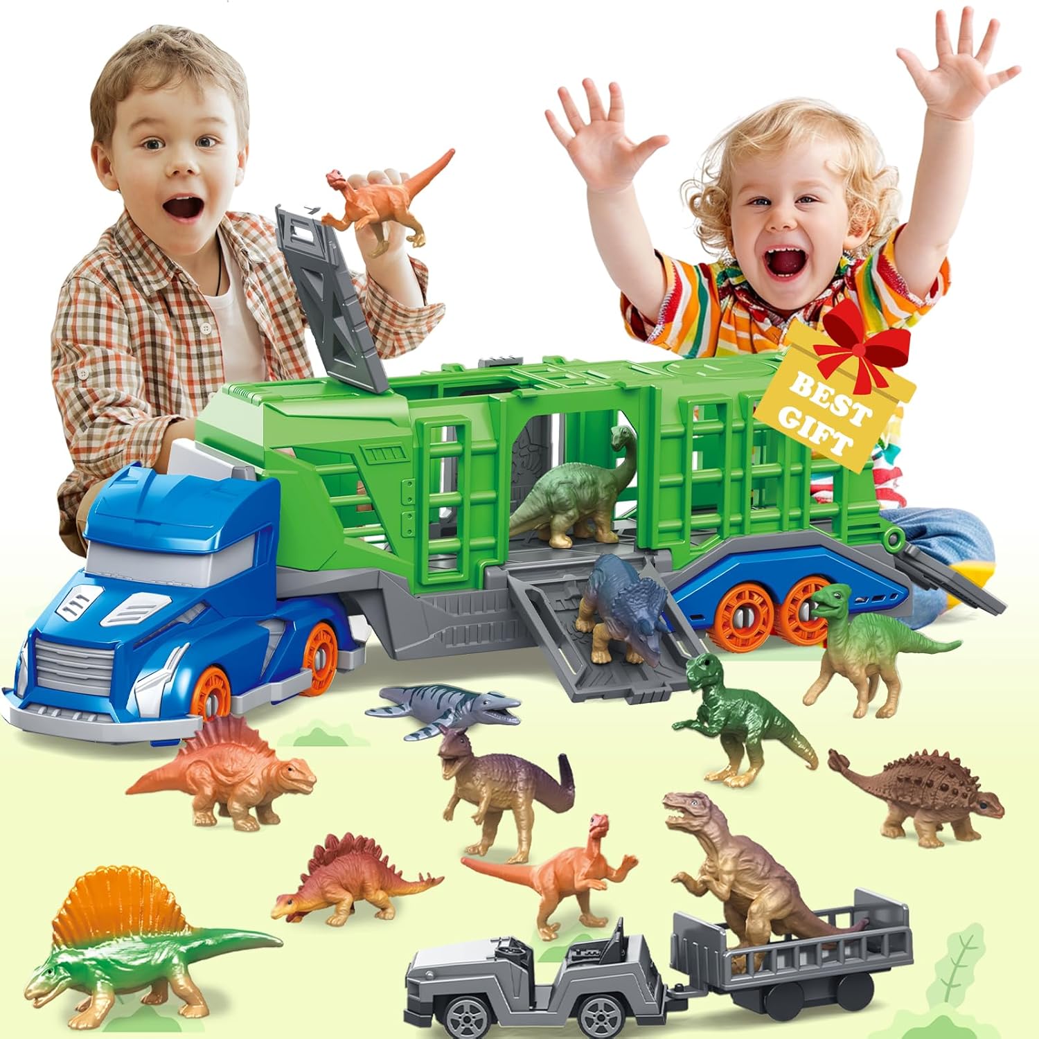 공룡 동물 운송 차량 장난감 세트에는 운송 차량 1대, - Kids Toys Under 1 Year 리뷰 및 가격