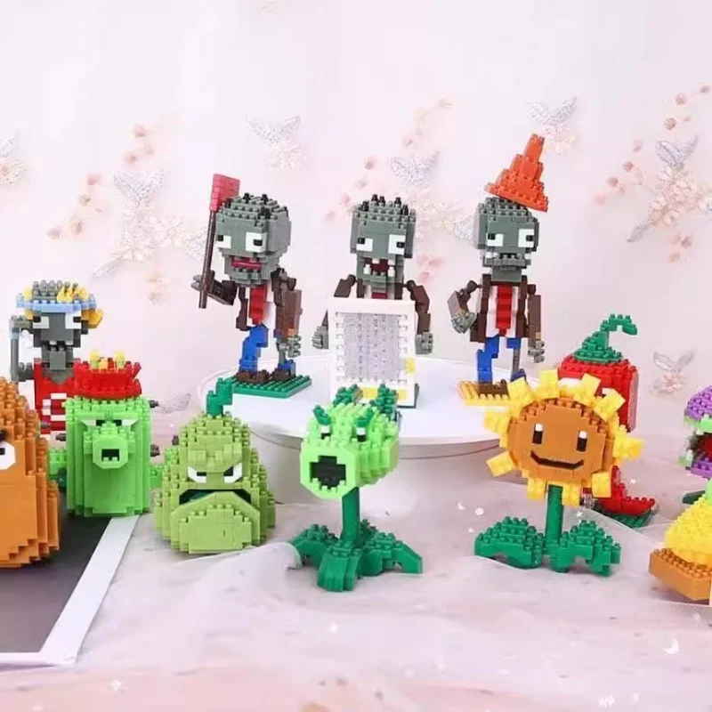 식물 VS 좀비 블록 작은 만화 미니 빌딩 블록 Pea - Kids Zombie Toys 리뷰 및 가격