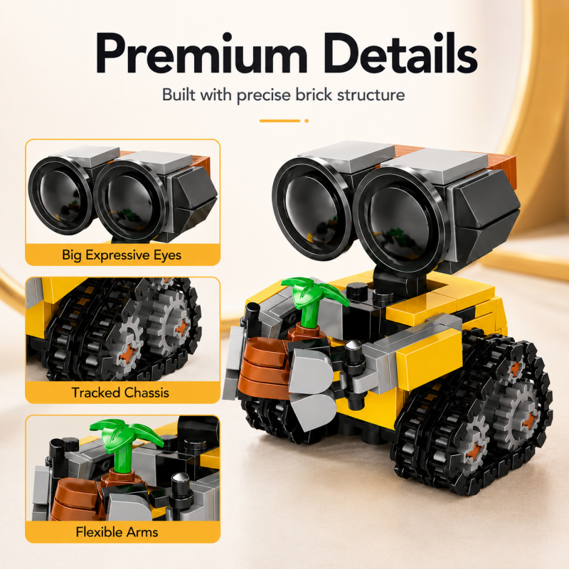 미니 로봇 빌딩 블록 세트, 식물 액세서리가 포함된 귀 - Lego Building Blocks 리뷰 및 가격