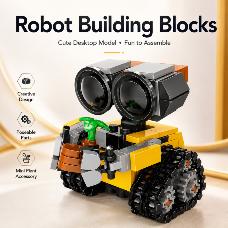 미니 로봇 빌딩 블록 세트, 식물 액세서리가 포함된 귀 - Lego Building Blocks 리뷰 및 가격