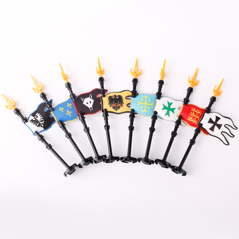 MOC 성 깃발 빌딩 블록 늑대 독수리 사자 기사 액세 - Banner Kids Toys 리뷰 및 가격