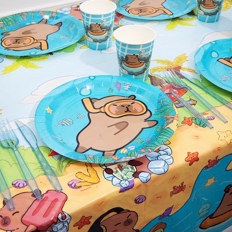 만화 Capybara 파티 용품 Capybara 생일  - Banner Kids Toys 리뷰 및 가격
