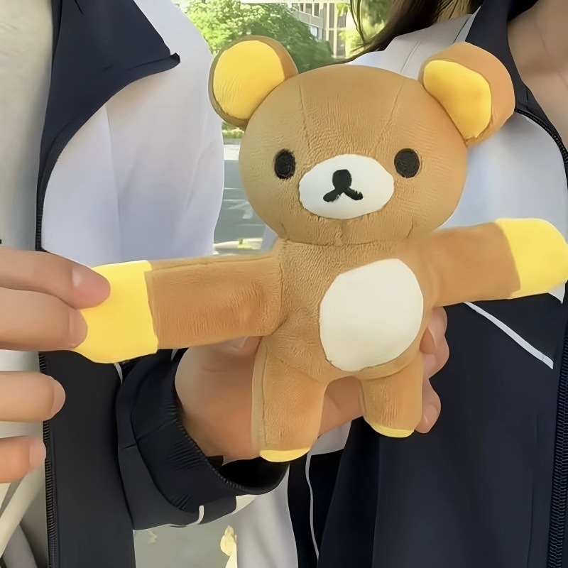 귀여운 리락쿠마 스냅 팔찌 만화 인형 곰 손목 밴드 가 - Kids Toys Resale 리뷰 및 가격