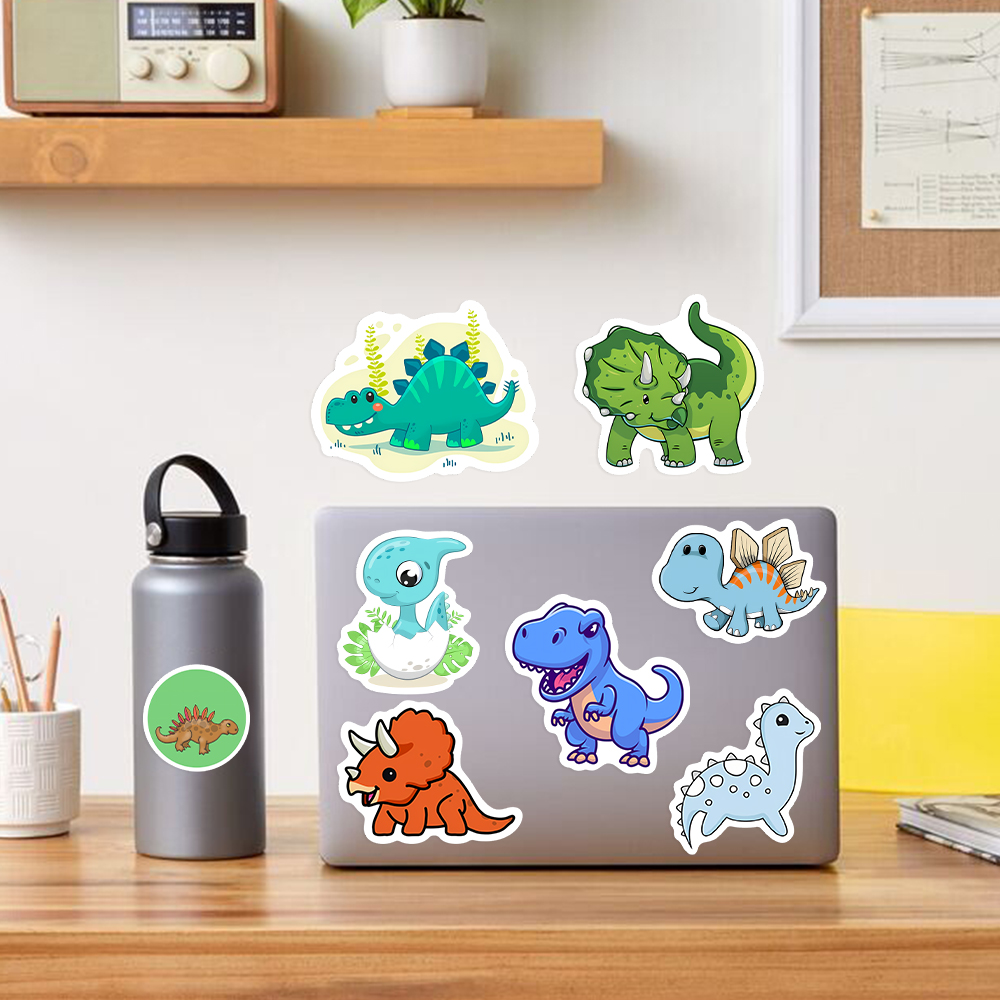 귀여운 사랑스러운 공룡 스티커, 귀여운 동물 셀프 접착 - Kids Toys Laptop 리뷰 및 가격
