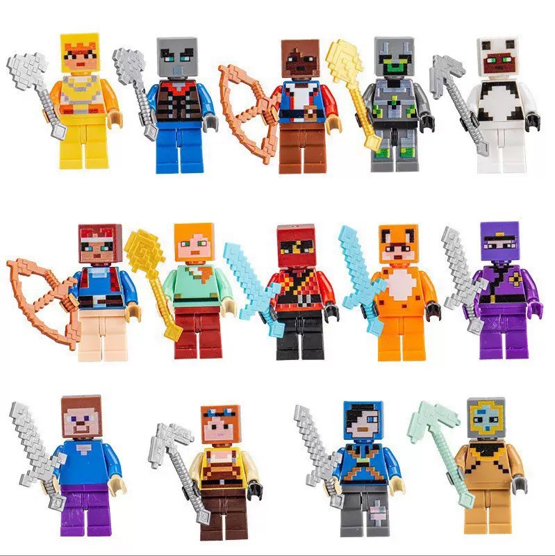 30/60pcs 만화 마인 크래프트 빌딩 블록 작은 입 - Lego Building Blocks 리뷰 및 가격