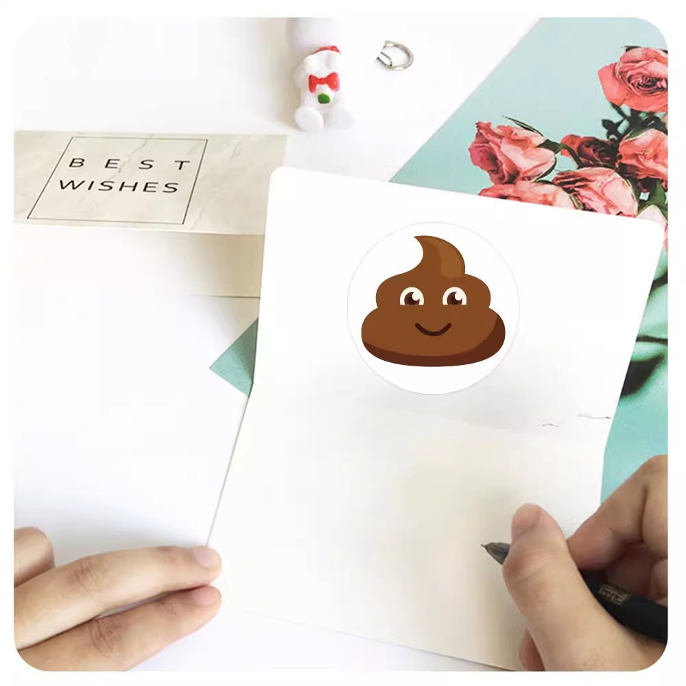 100-500개 재미있는 똥 만화 장난 스티커 휴대폰  - Kids Toys Laptop 리뷰 및 가격