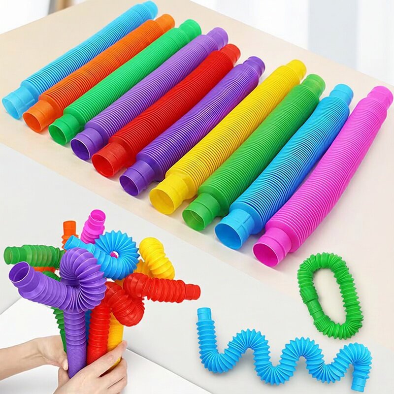 컬러 팝 튜브 신축성 텔레스코픽 골판지 파이프 피젯 장 - Kids Toys Play Youtube 리뷰 및 가격