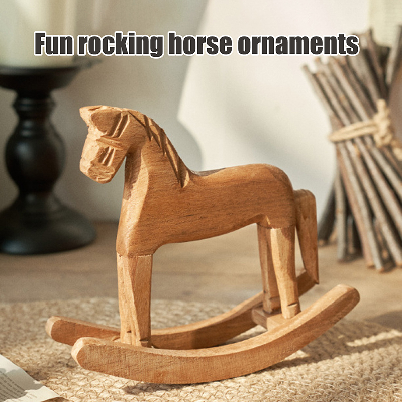 나무 공예품 흔들 목마 조각상 밸런스 아트 피규어 홈  - Kids Toys Horse 리뷰 및 가격
