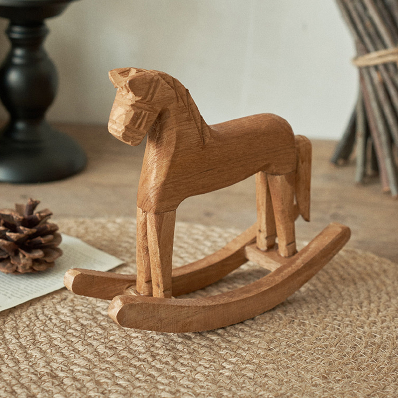 나무 공예품 흔들 목마 조각상 밸런스 아트 피규어 홈  - Kids Toys Horse 리뷰 및 가격