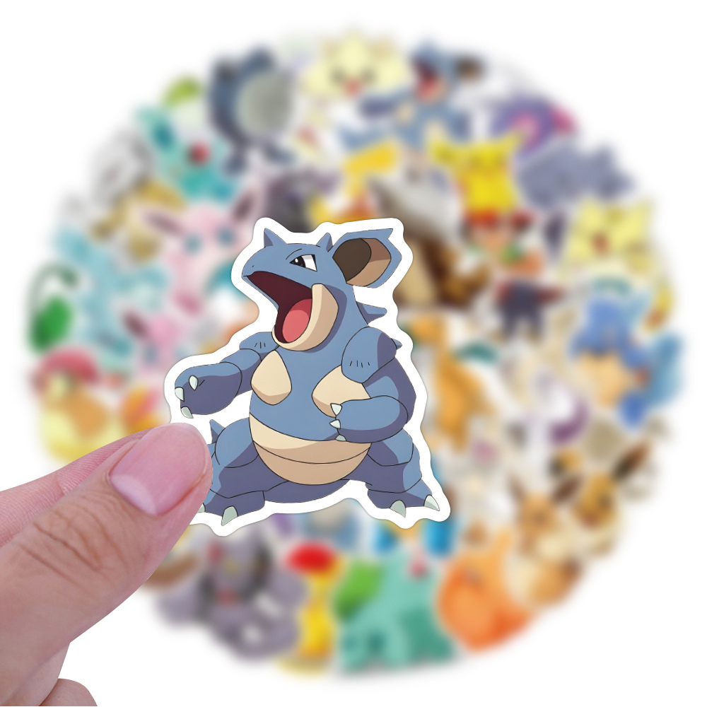 50/60pcs 귀여운 만화 애니메이션 포켓몬 스티커  - Kids Toys Laptop 리뷰 및 가격
